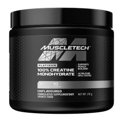 MUSCLETECH PLATINUM 100% CREATINE SIN SABOR 200 GR