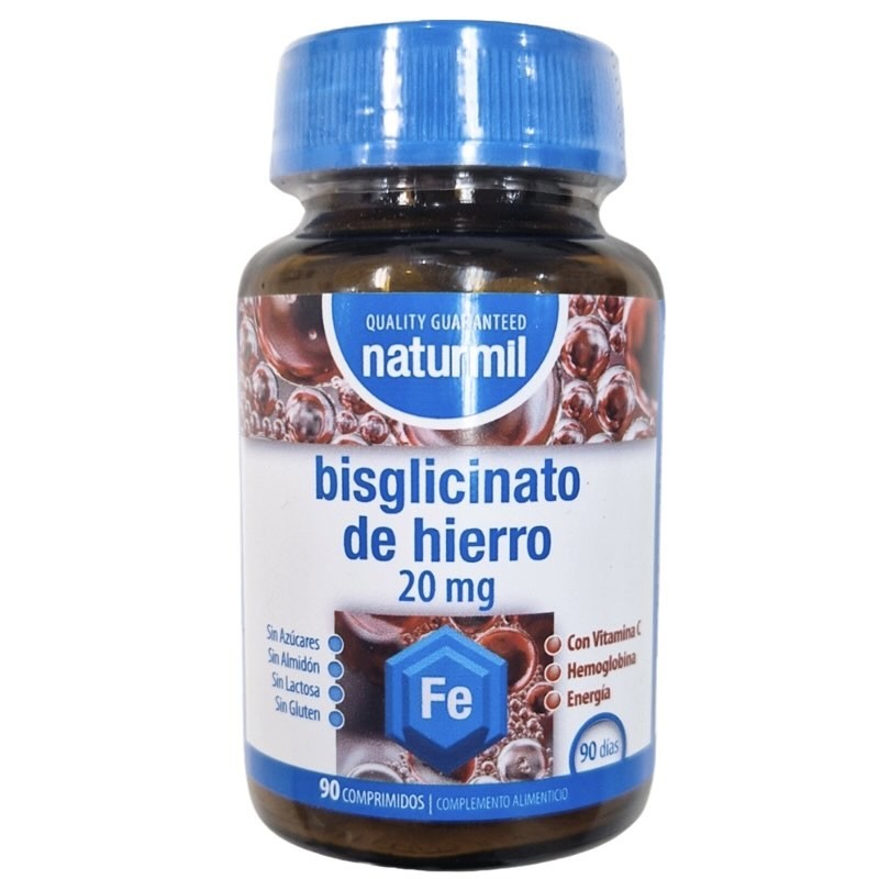 NATURMIL HIERRO (BISGLICINATO) 20MG 90 COMPRIMIDOS