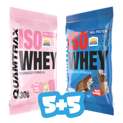 QUAMTRAX ISO WHEY PINK CAKE 5 X 30GR & MAXY CLASSIC 5X30GR