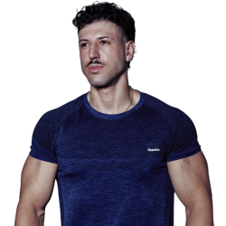 QUAMTRAX SEAMLESS T-SHIRT BLUE