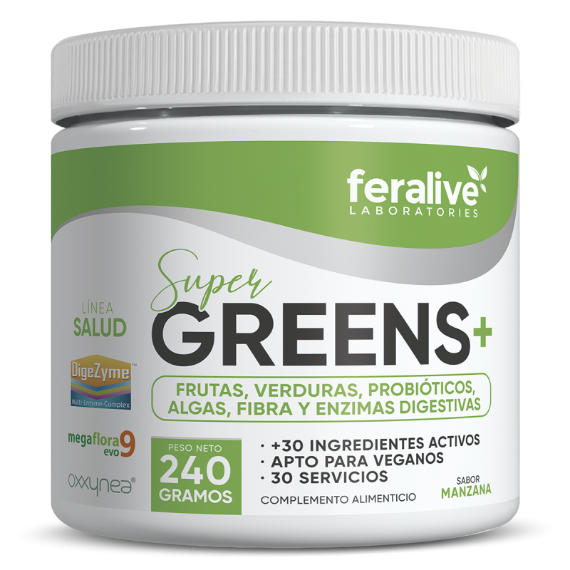 FERALIVE SUPER GREEN + 240 GR MANZANA