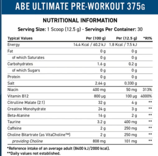 applied nutrition abe pre workout 375