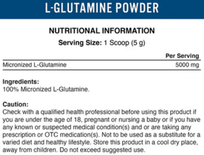 etiqueta glutamina applied